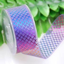 بسته بندی عطر رنگین کمان ارگانزا ریبون ، روبان 19 میلی متر طول محض Organza Ribbon