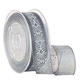 خاکستری فشرده ای 19MM فله روبان محض برای بسته بندی هدیه