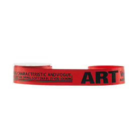 Letter Raised Letter Grosgrain Ribbon 22mm عرض قرمز بدون خسارت