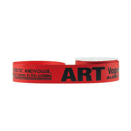 Letter Raised Letter Grosgrain Ribbon 22mm عرض قرمز بدون خسارت