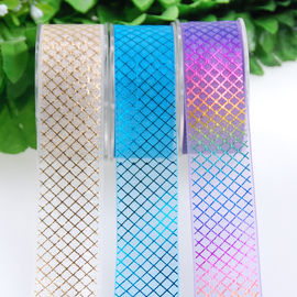 بسته بندی عطر رنگین کمان ارگانزا ریبون ، روبان 19 میلی متر طول محض Organza Ribbon