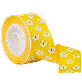 سفارشی گل و گلدونی روبان چاپی Grosgrain برای بسته بندی آرایشی