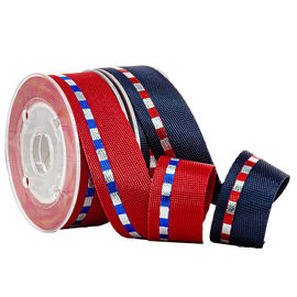 لوازم جانبی کفش ورزشی فویل نقره ای و آبی طلایی 19 MM نایلون نوار بافته شده